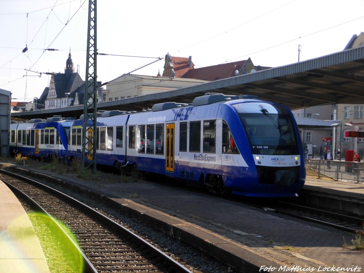 HEX VT 648 366 / 866 und VT 648 368 / 868 im Bahnhof Halle (Saale) Hbf am 2.9.16