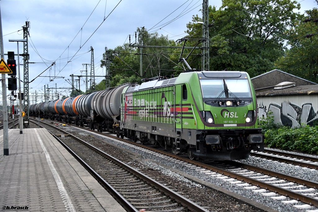 HSL 187 505-3 zog einen tanker durch hh-harburg,05.07.19