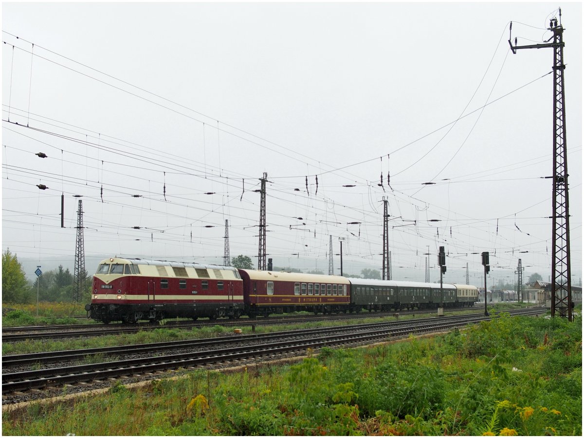 ITL 118 552-9 mit dem DPE 61078 von Löbau (Sachs) nach Vitzenburg, am 17.09.2016 bei der Ausfahrt in Naumburg Hbf. (Foto: Steffen Tautz)