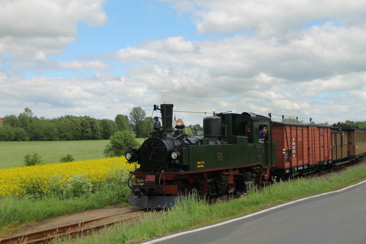 IV K No.145 bei der Fahrt nach Glossen.