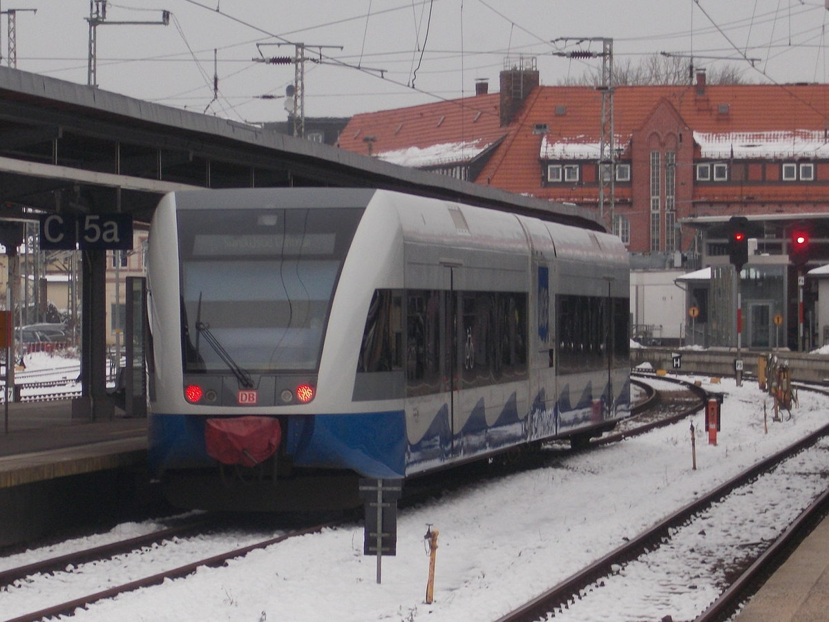 Kurzer Wechsel dann ging es fr den UBB 646 107,am 22.Januar 2018,von Stralsund zurck nach Swinoujscie.