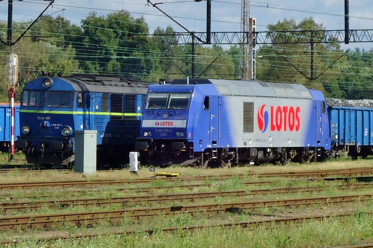 LOTOS Kolej mietet u.A. 650 018 von Alpha Trains an, hier in Wegliniec am 23 september 2014.