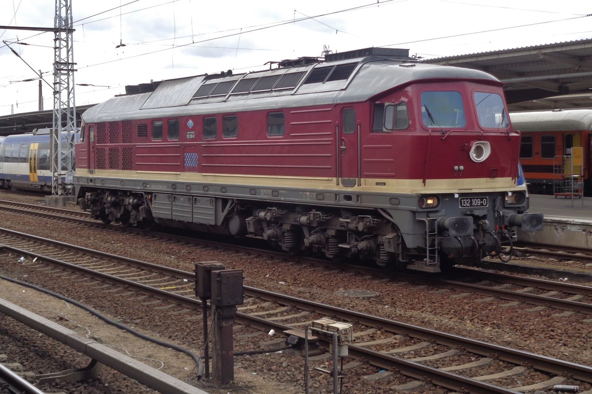 Ludmilla 132 009 macht am 5 April 2018 Pause in Berlin-Lichtenberg.