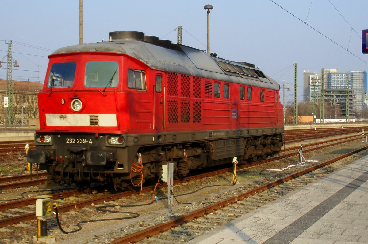 Ludmilla 232 239 steht am 8 April 2018 in Dresden Hbf. 