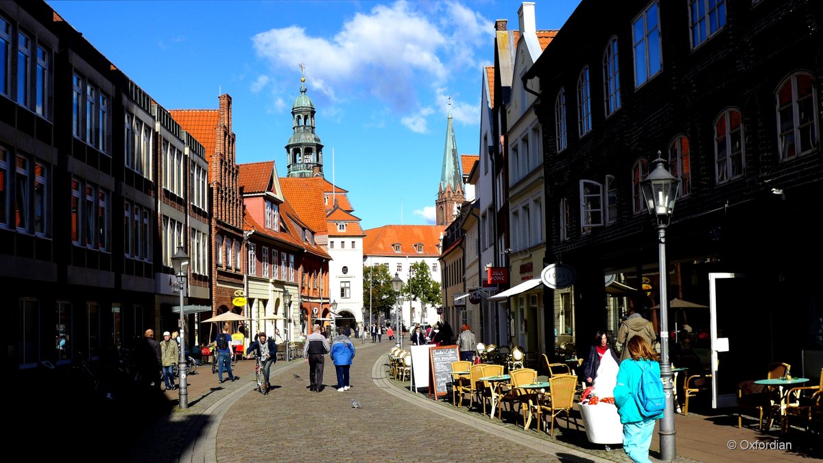 Lneburg street view. Die Strae An der Mnze.