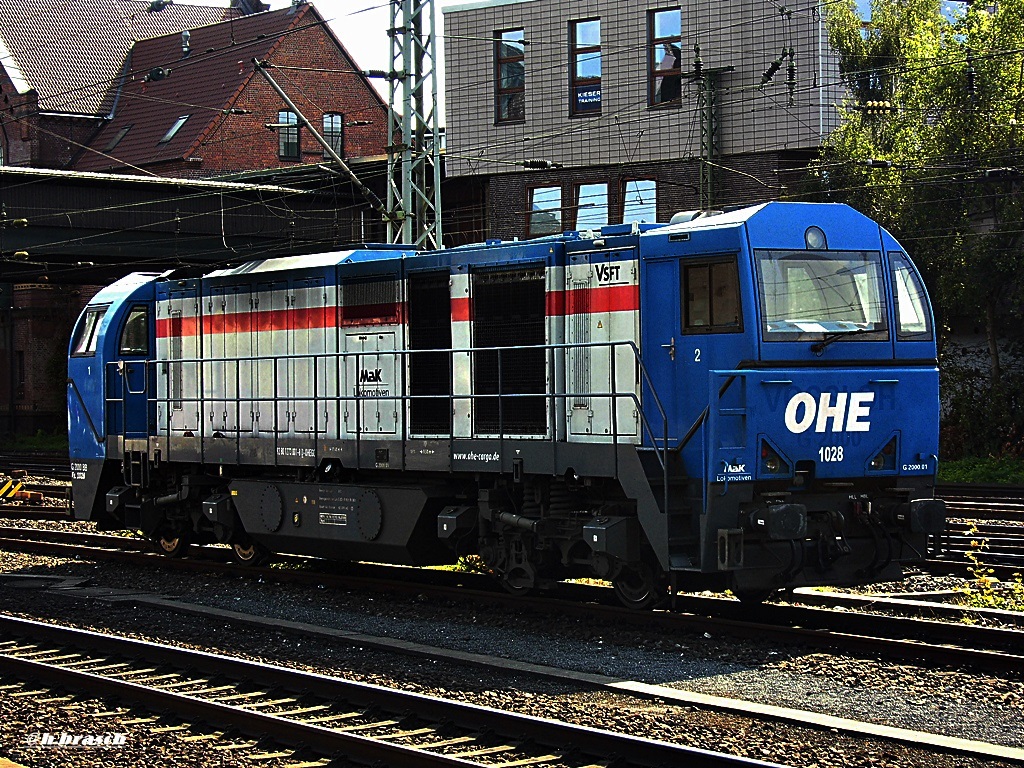 MAK G 2000 BB / 273 001-8 der OHE,war abgestellt beim bhf hh-harburg,datum 08.08.14