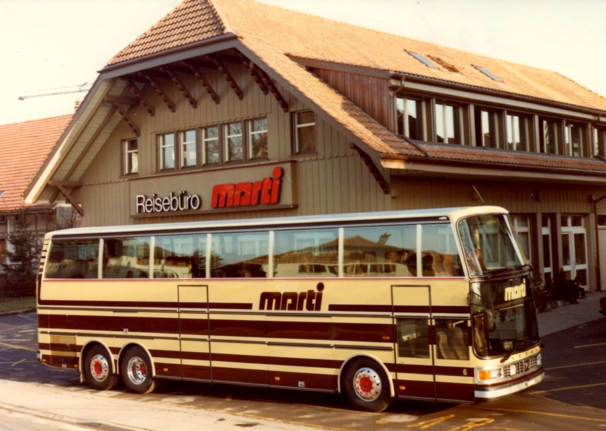 (MD238) - Aus dem Archiv: Marti, Kallnach - Nr. 6/BE 102'206 - Setra im Mai 1988 in Kallnach, Reisebro