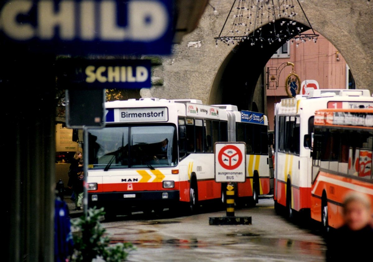 (MD263) - Aus dem Archiv: RVBW Wettingen - Nr. 116/AG 226'221 - MAN/R&J im Jahr 1997 in Baden