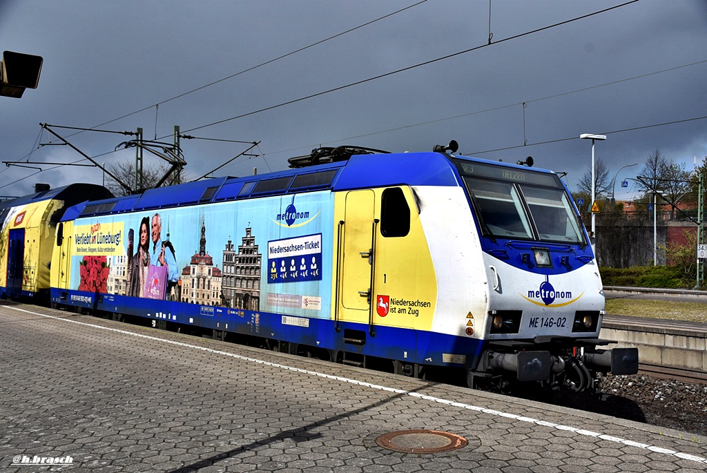 ME 146-02 stand mit den metronom nach uelzen,in hh-harburg,22.04.17