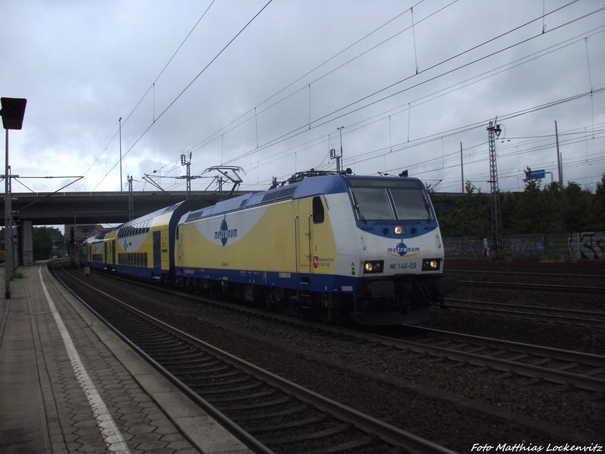 ME 146-09 mit ziel Lneburg bei der Ausfahrt aus Hamburg Harburg am 31.8.13