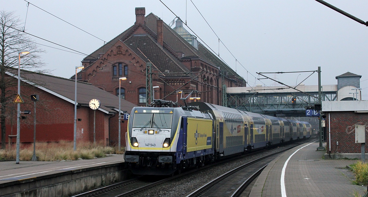 ME/BTK 147 543-3 mit ME nach Bremen. Hamburg-Harburg 02.01.2021 