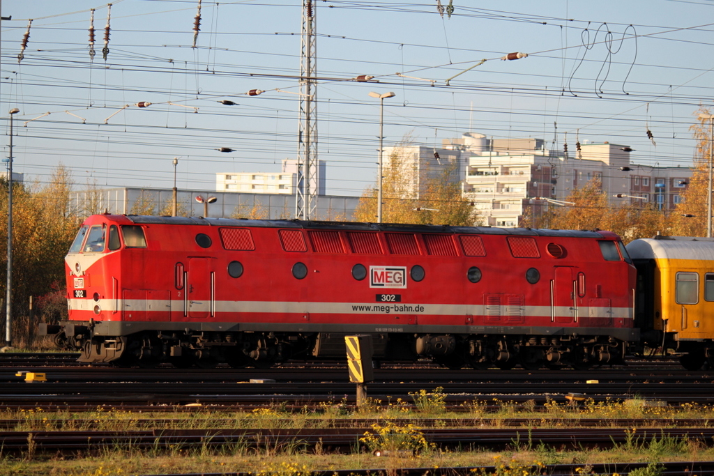 MEG-U-Boot 302(229 173-0)abgestellt im Rostocker Hbf.31.10.2013