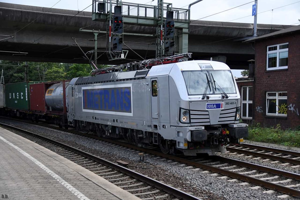 METRANS 383 403-3 zog einen containerzug durch hh-harburg,10.09.20