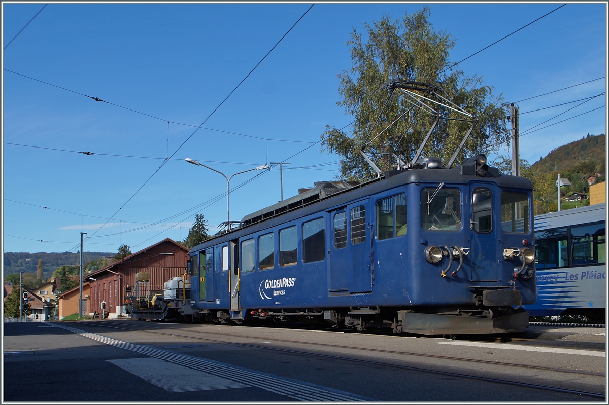 MOB BDe 4/4 3004 in Blonay.
14. Okt. 2014