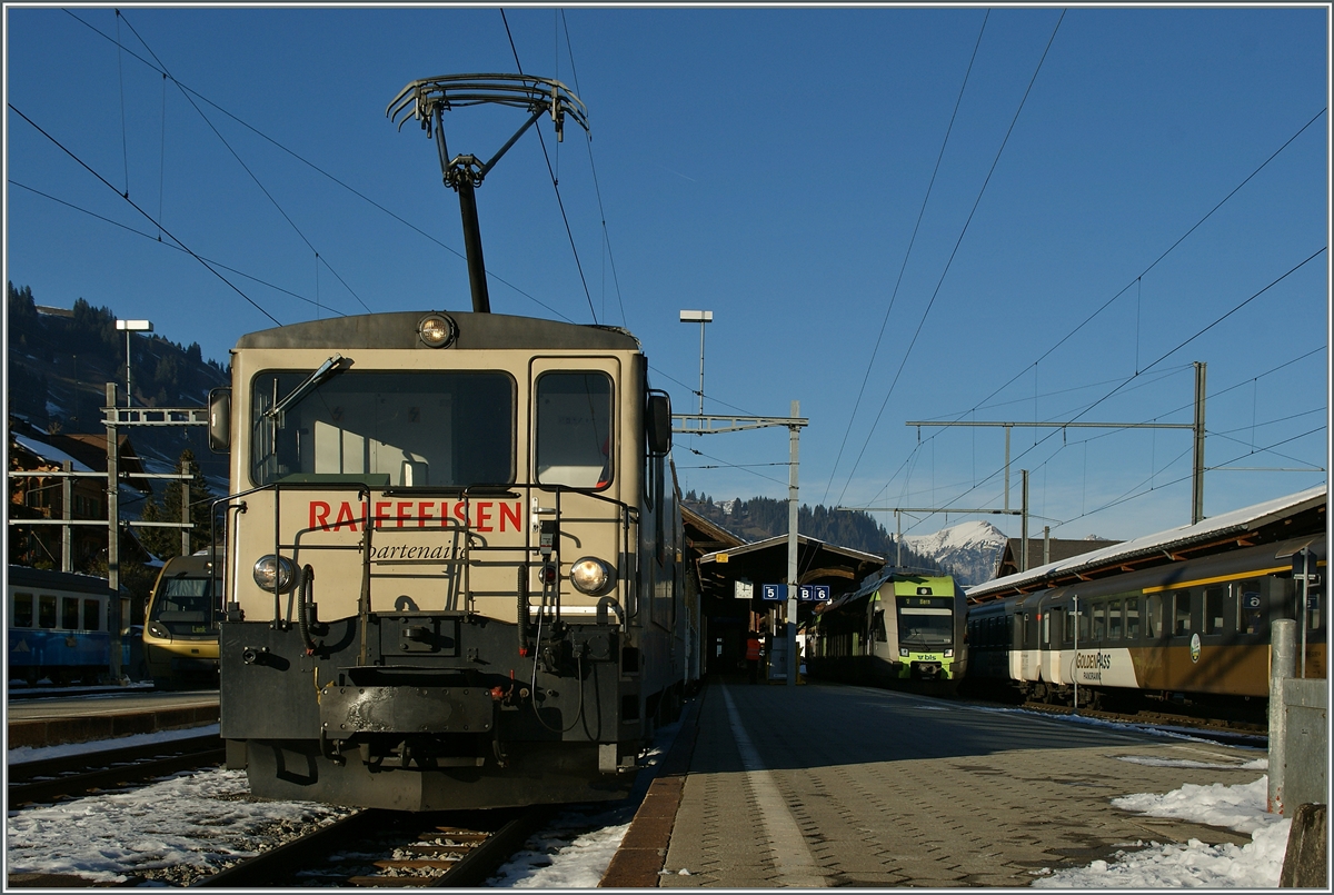 MOB GDe 4/4 (Serie 600) in Zweisimmen.
5. Dez. 2013