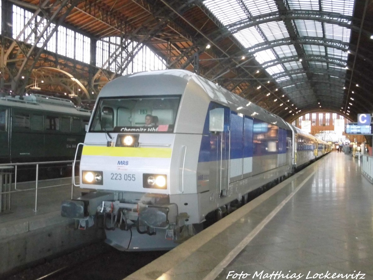 MRB 223 055 als RE6 mit ziel Chemnitz im Leipziger Hbf am 13.12.15