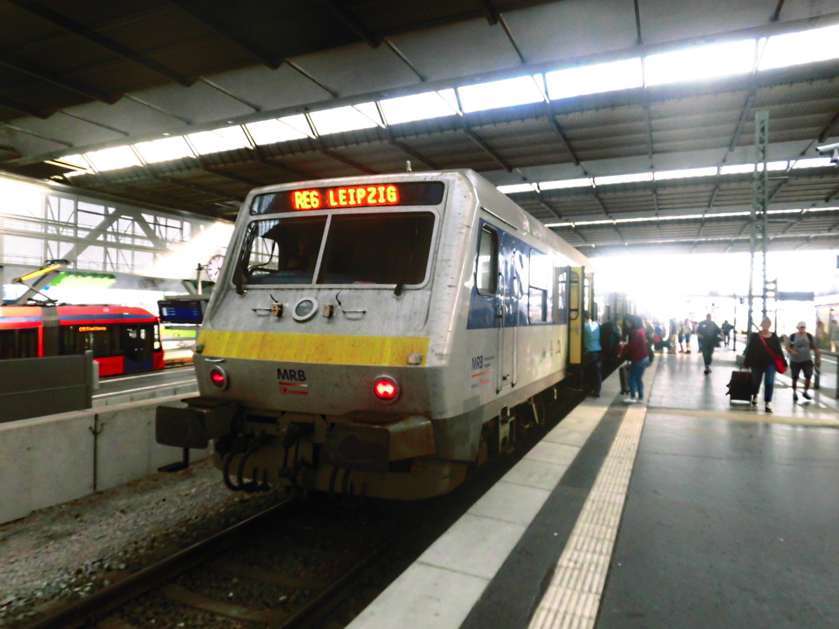 MRB Steuerwagen als RE6 mit ziel Leipzig Hbf im Chemnitzer Hbf am 22.7.17