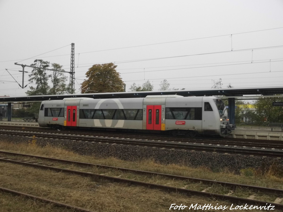 MRB Triebwagen im Bahnhof Delitzsch unt Bf am 20.10.15