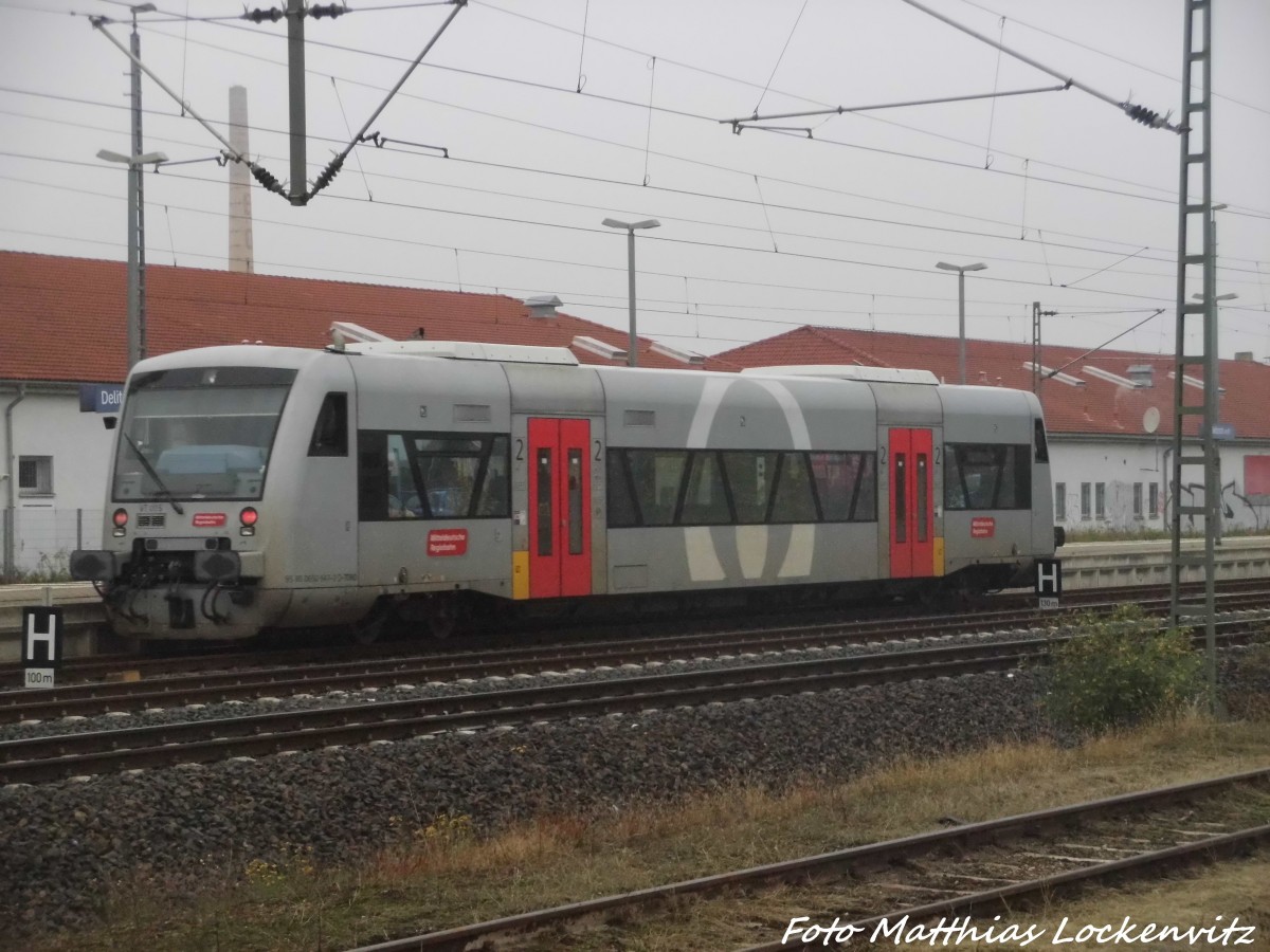 MRB Triebwagen im Bahnhof Delitzsch unt Bf am 20.10.15