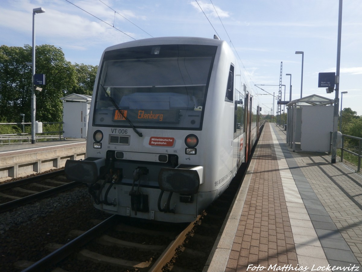 MRB VT 006 im Bahnhof Delitzsch ob Bf am 9.5.15