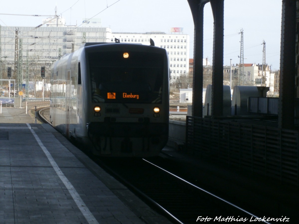 MRB VT 006 beim einfahren in den Hallenser Hbf am 12.4.15