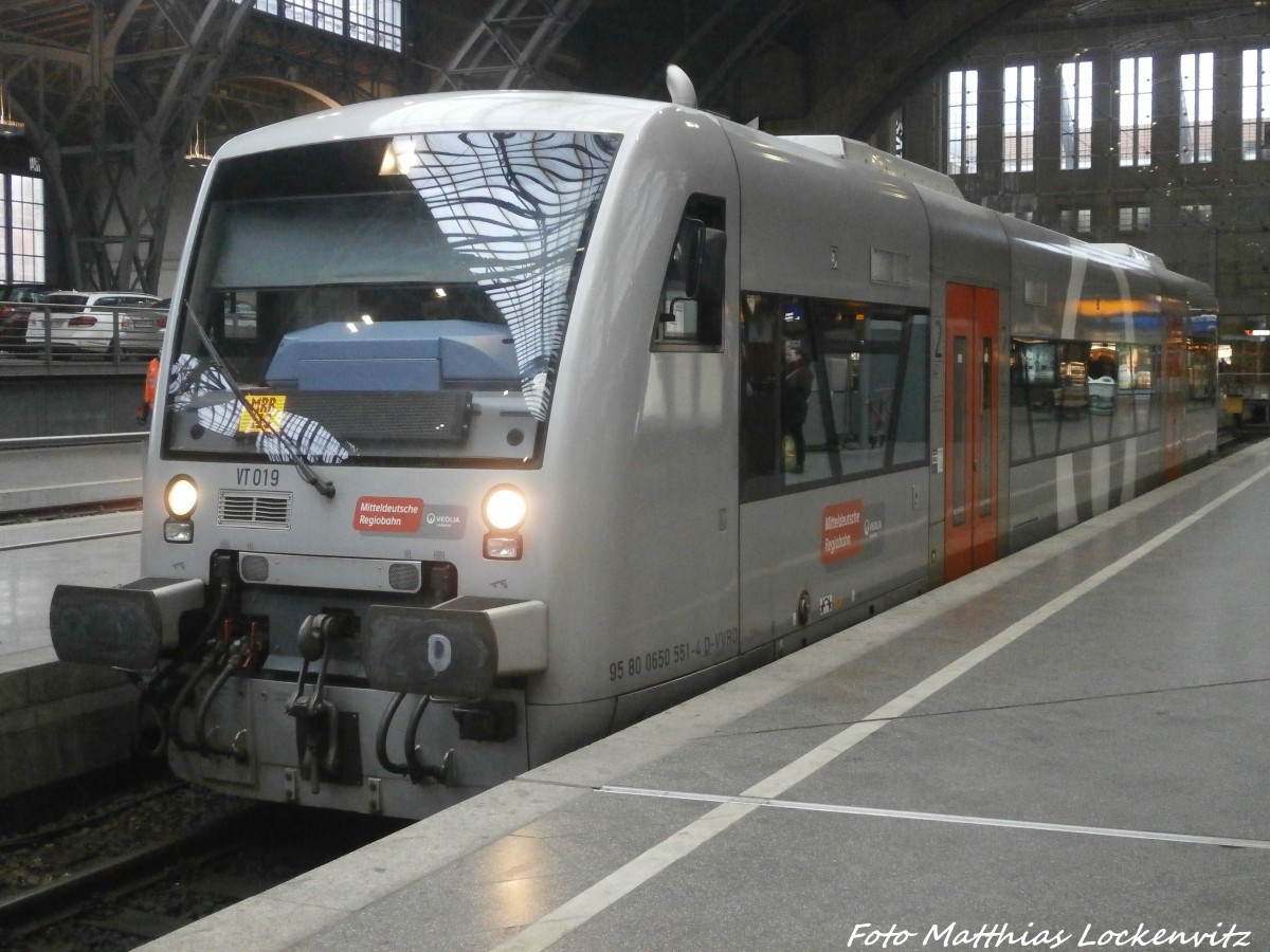 MRB VT 019 im Leipziger Hbf am 22.1.15