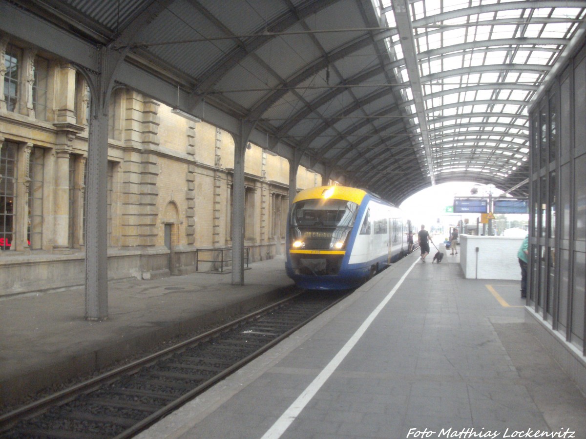 MRB VT 614 mit ziel Eilenburg im Bahnhof Halle (Saale) Hbf am 7.9.14