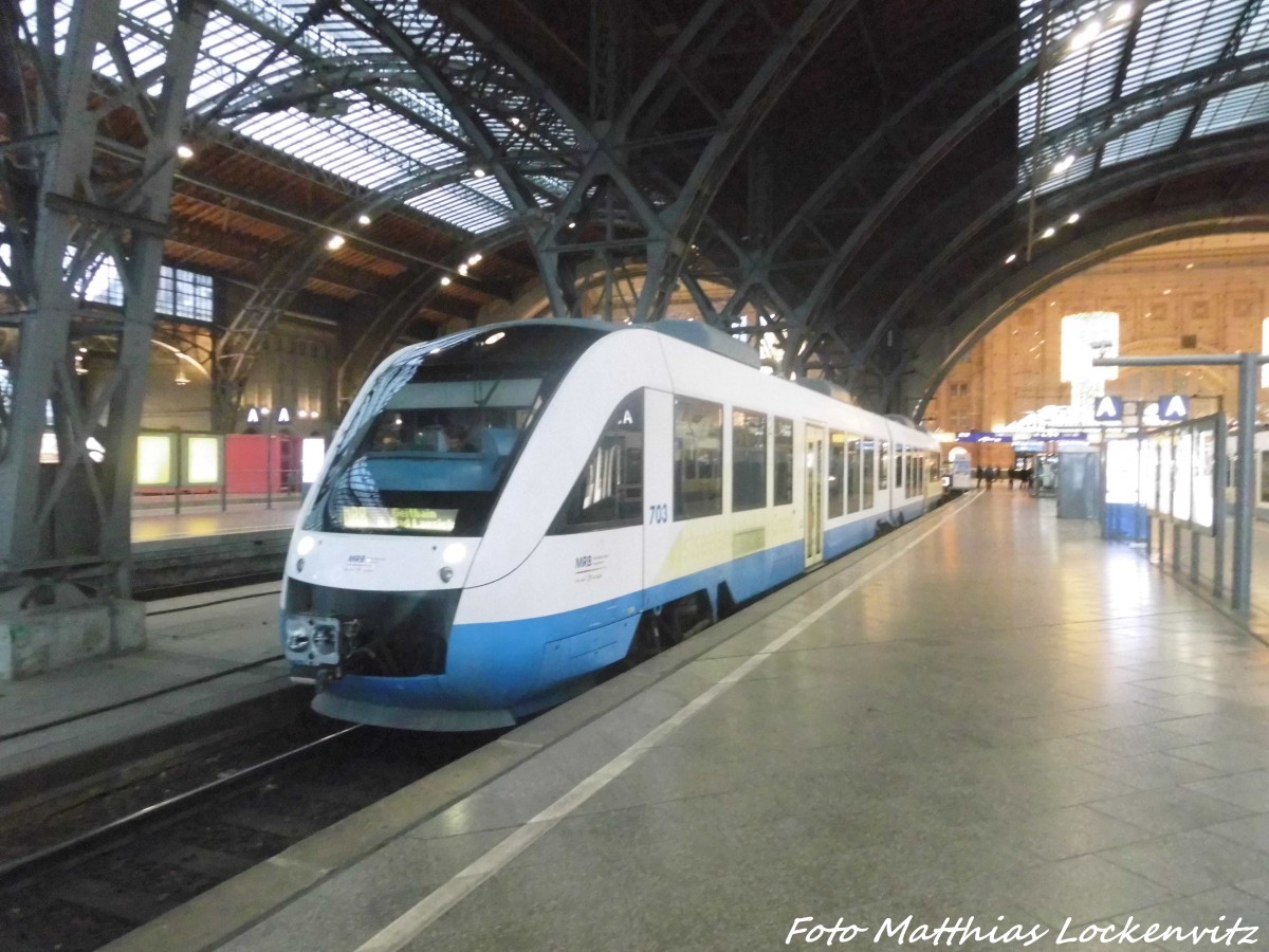 MRB VT 703 (ex OLA VT 703) im Leipziger Hbf am 13.12.15