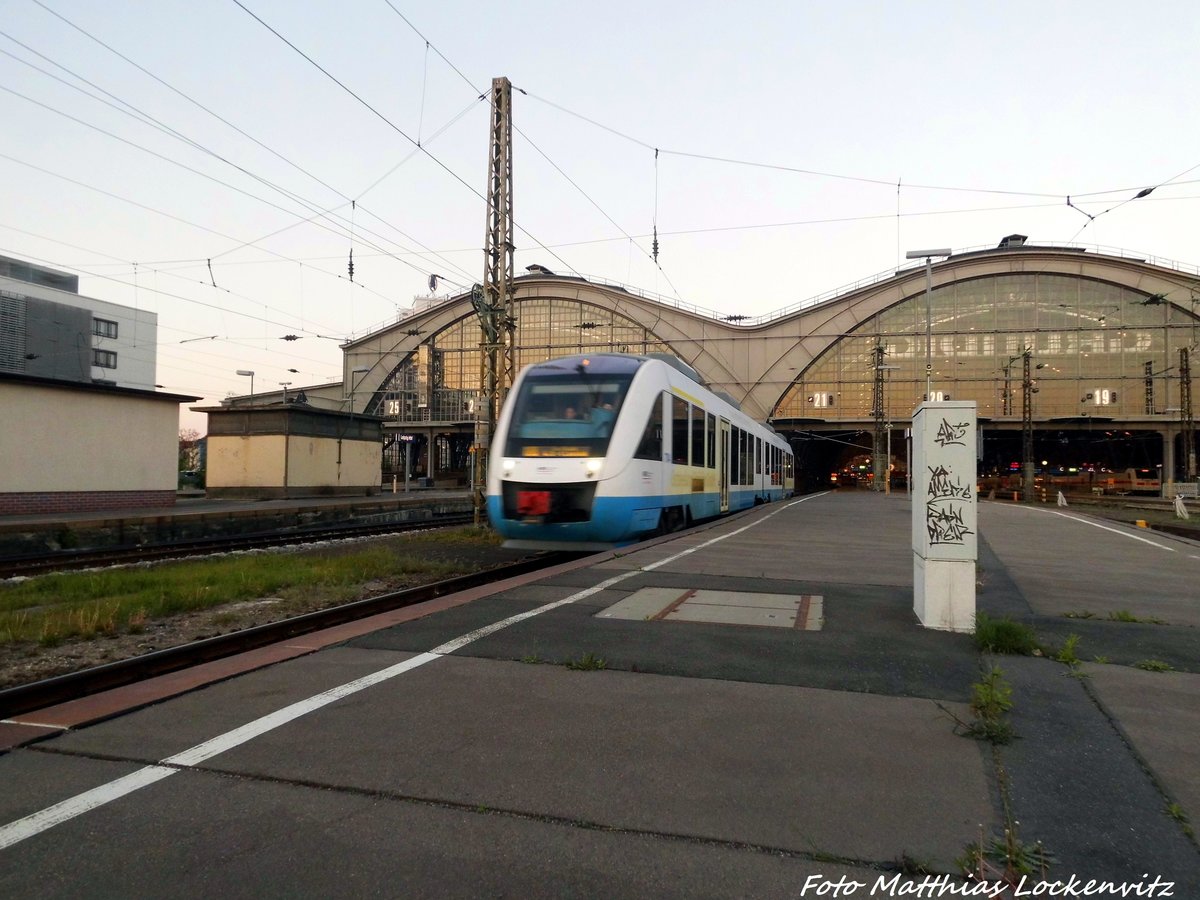 MRB VT 704 mit ziel Geithain beim verlassen des Leipziger Hbf´s am 7.5.16