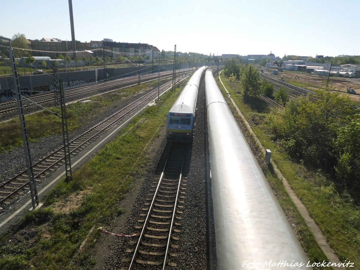 MRB-Zugkreuzung in Leipzig am 8.5.16