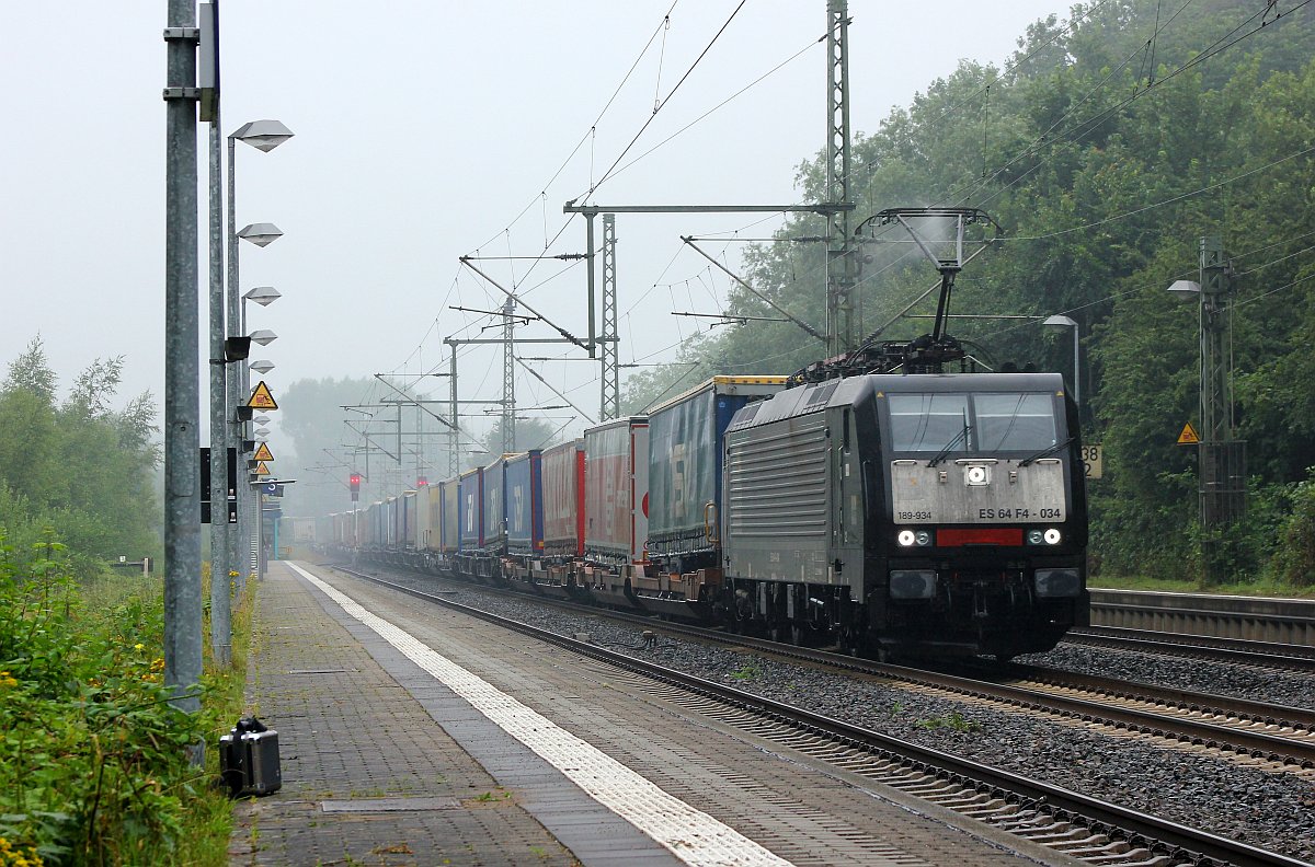 MRCE/TXL ES64F4-034 mit dem DGS 40577 nach Verona Q.E aufgenommen am 16.07.2017 in Schleswig.