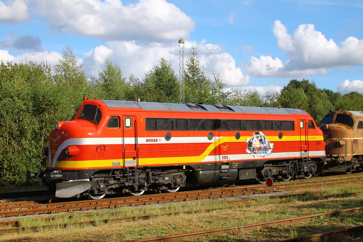 MY 1131 (NoHAB 2372/1957) im Altmark Rail Design mit Olsenbande, Pattburg CFL Cargo Werkstatt 21.09.2022