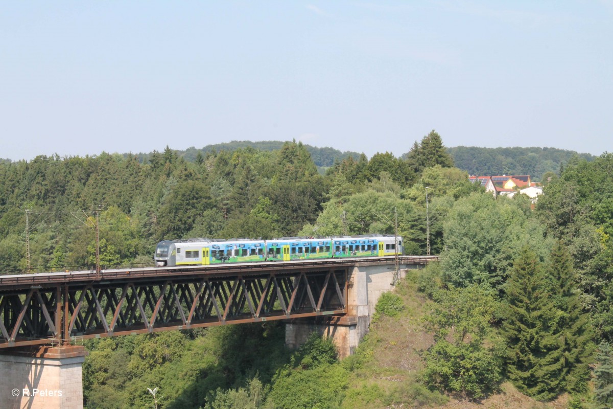 Nachschuss auf 440 414  Werbung Donauwörth  als AG84408 Plattling - Neumarkt/Oberpfalz. 25.07.14