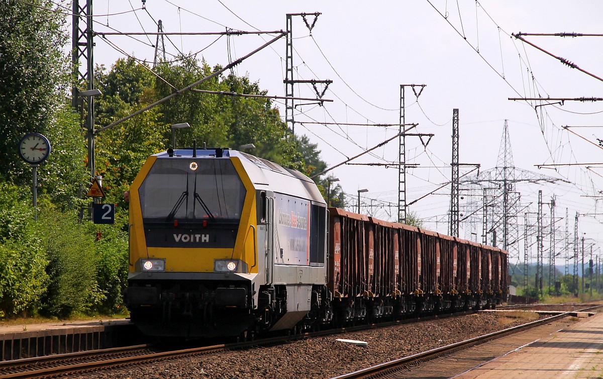 NBE 264 002-7 mit Dünger-Zug Einfahrt Jübek 29.07.2014