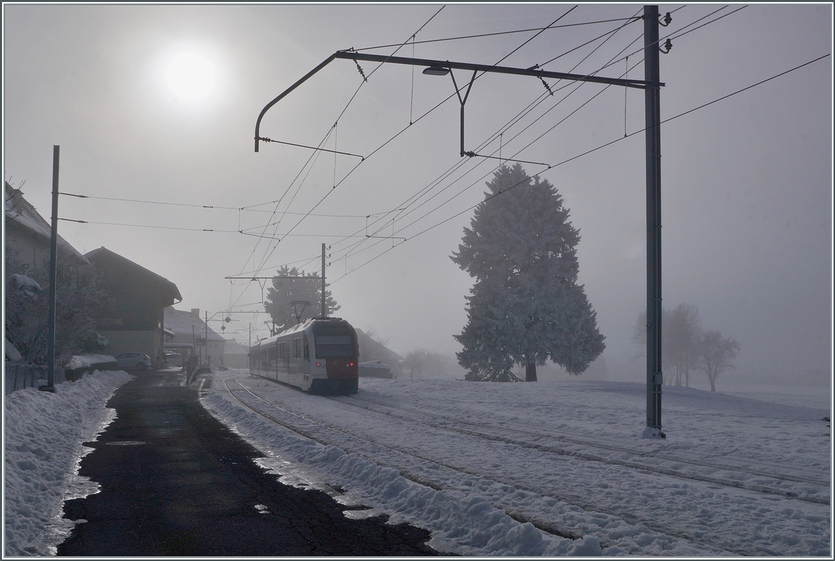 Nebel Sonne und die verschneite Landschaft sorgen bei Semsales für eine eingwillige Ambinete. 

22. Dez. 2021