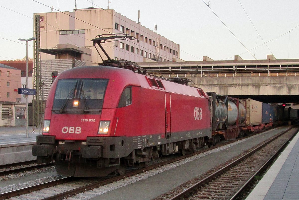 BB 1116 030 durchfahrt am 29 Dezember 2016 Passau.