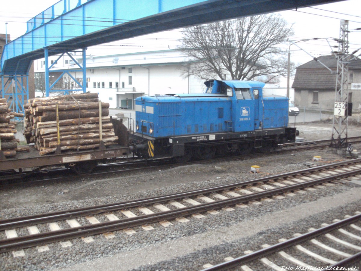 PRESS 346 001 im Bahnhof Bergen auf Rgen am 4.3.14