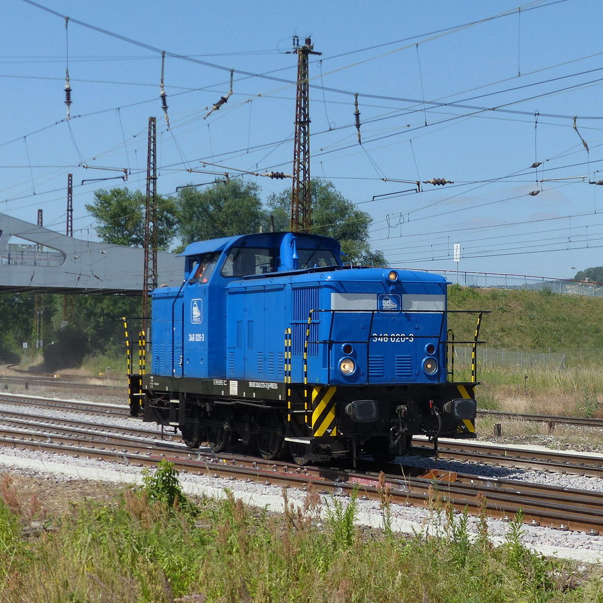 PRESS 346 020-3 als Tfzf Richtung Gro�korbetha, am 28.06.2019 in Naumburg Hbf.
