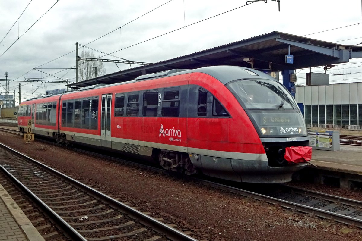 Probefahrt fr Arriva/DB 642 005 durch Praha-Liben am 22 Februar 2020.