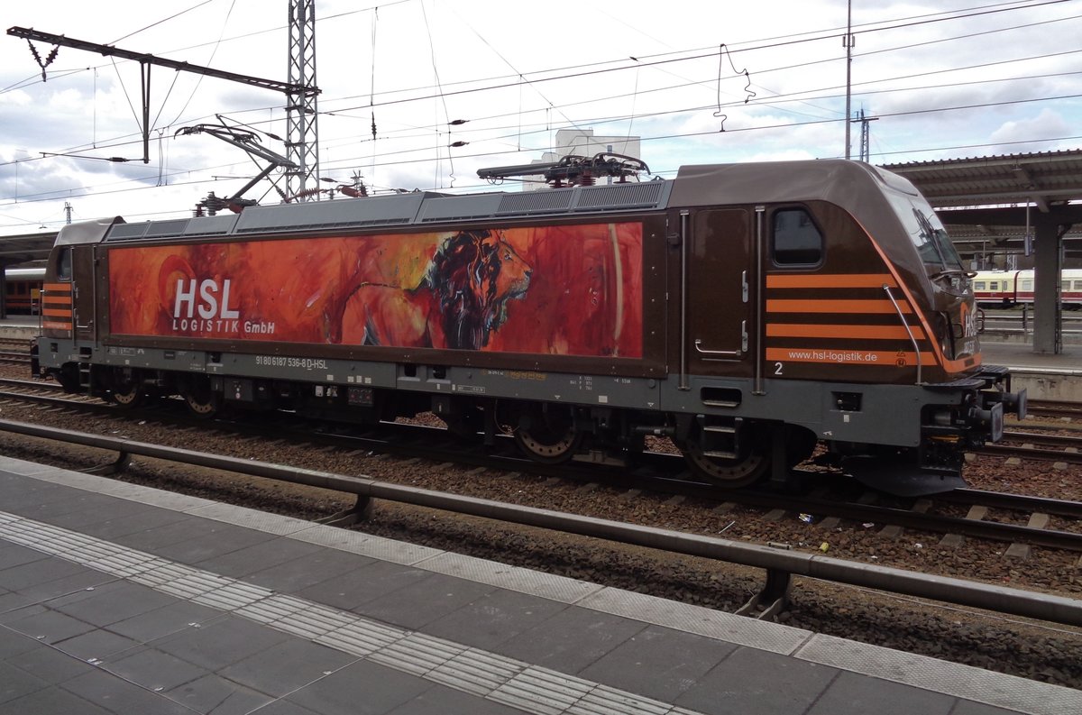 Probefahrt fr HSL 187 536 in Berlin-Lichtenberg am 5 April 2018. 