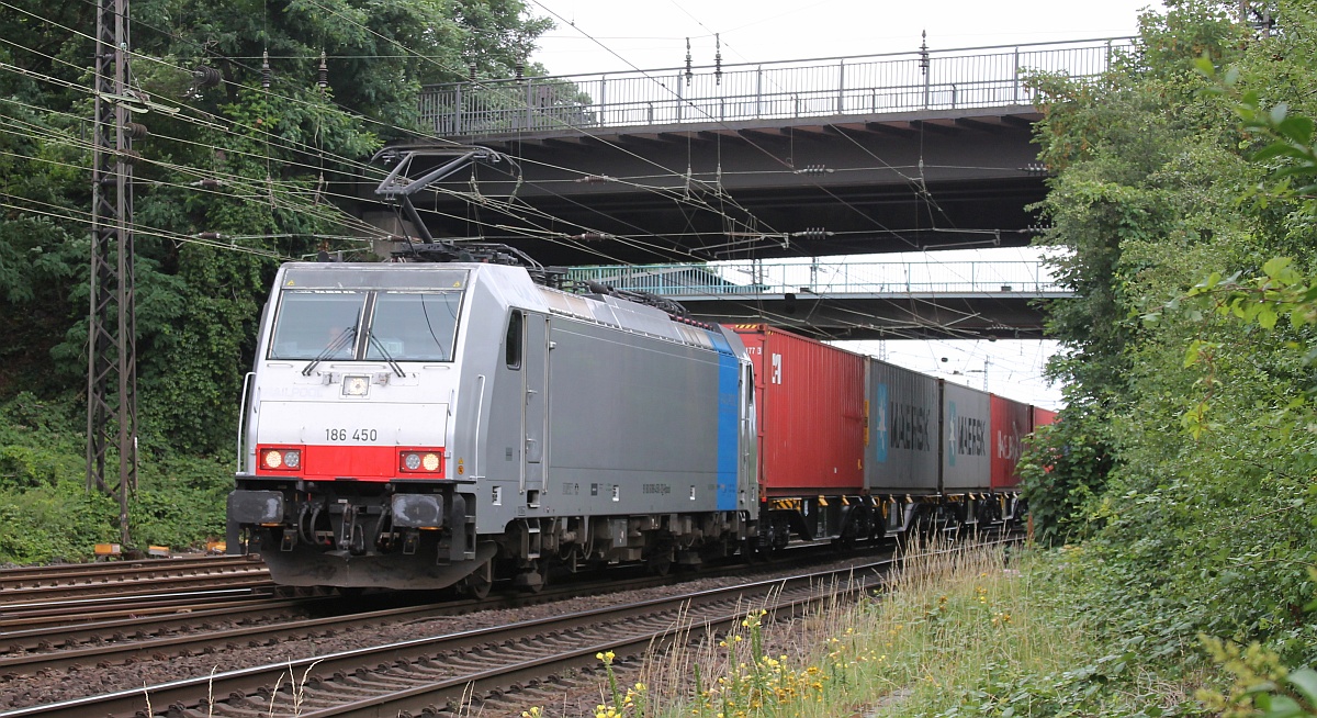 Railpool/Lineas 186 450-3 Oberhausen-Osterfeld West 9.7.2020