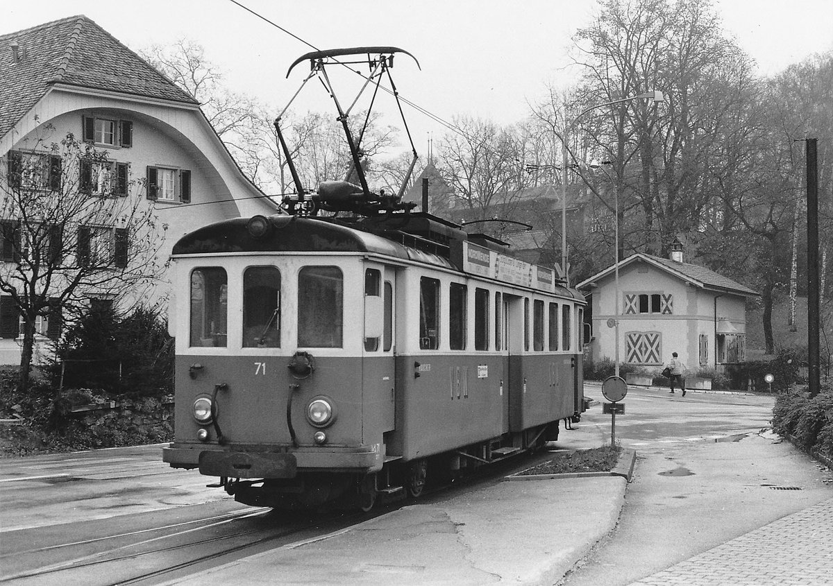 RBS/VBW:
 DR SCHNÄLLST WÄG NACH WORB 
MIT DEM BLAUE BÄHNLI WÄHREND DEN 80er-JAHREN DOKUMENTIERT.
Foto: Walter Ruetsch
