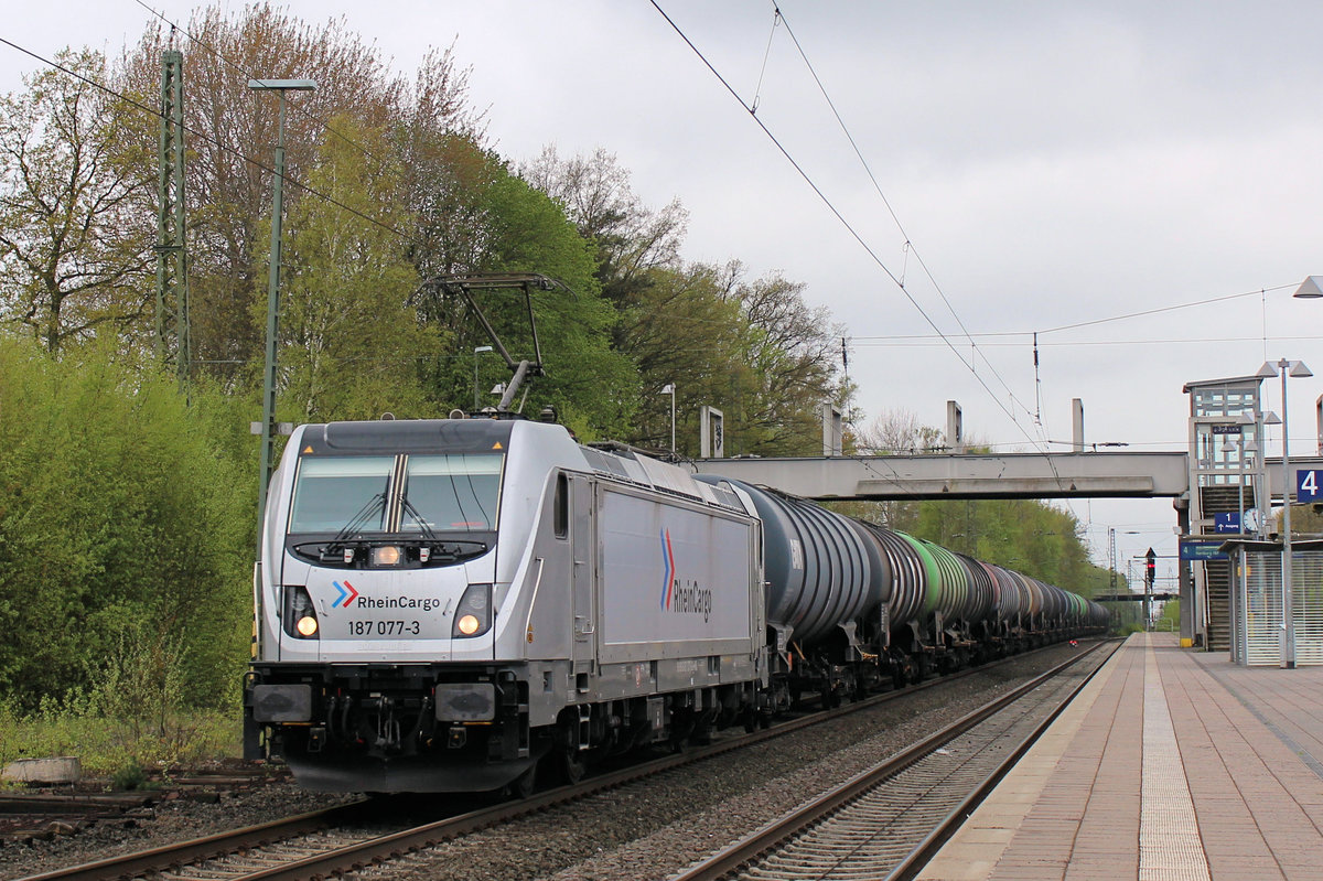 Rhein Cargo - 187 077-3 am 06.05.2017 in Tostedt.