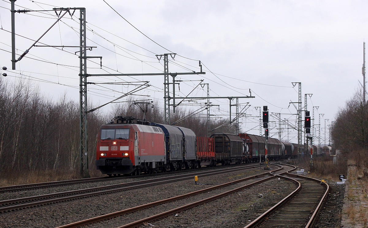 RSC EG 3108 mit Mischer auf dem Weg nach Hamburg, 15.36h,  Jübek 22.02.2017