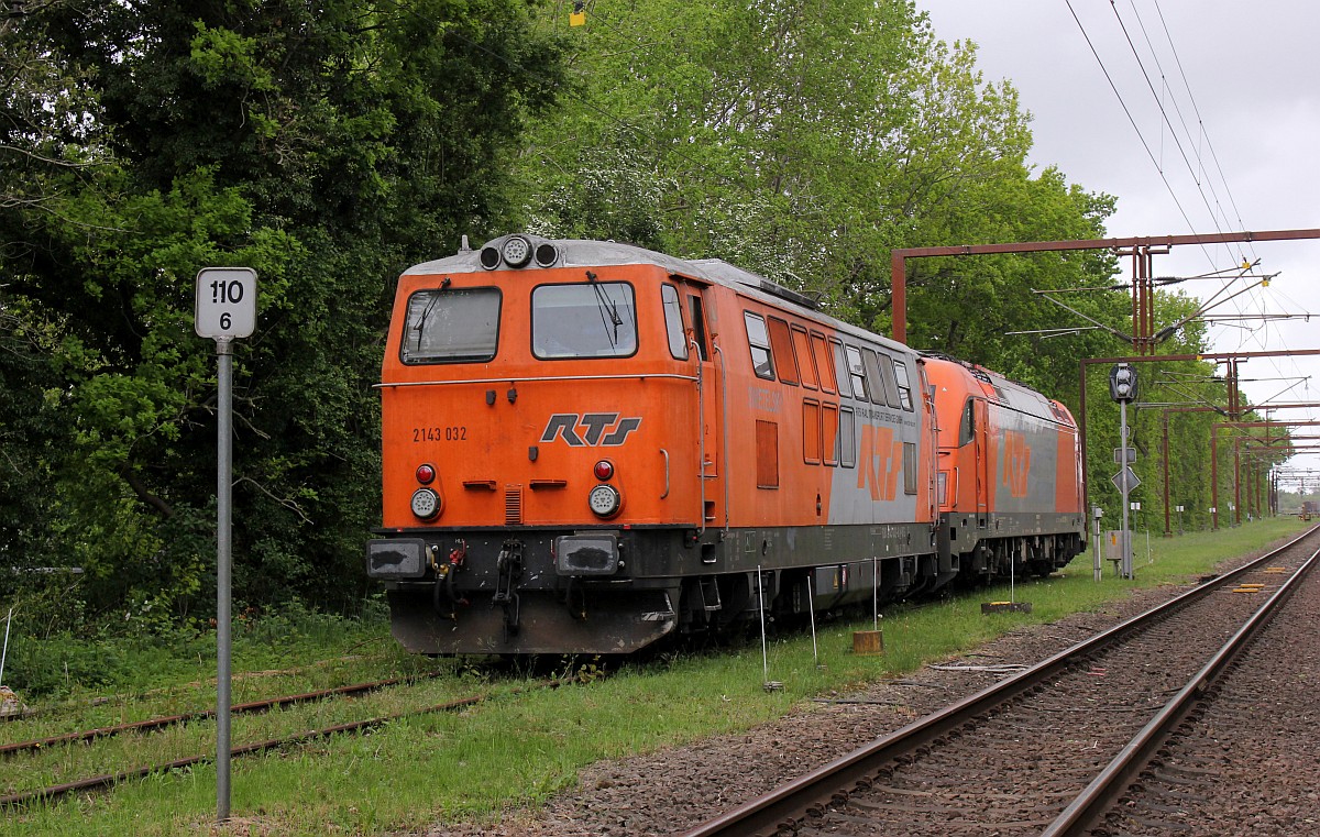 RTS/Swietelsky 2143.032(REV/SWI/km abh) und 1216.901(REV/Lz/15.01.16) in Pattburg 24.05.2020
