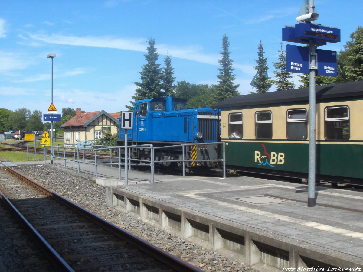 RBB 251 901 im Bahnhof Putbus am 2.6.14