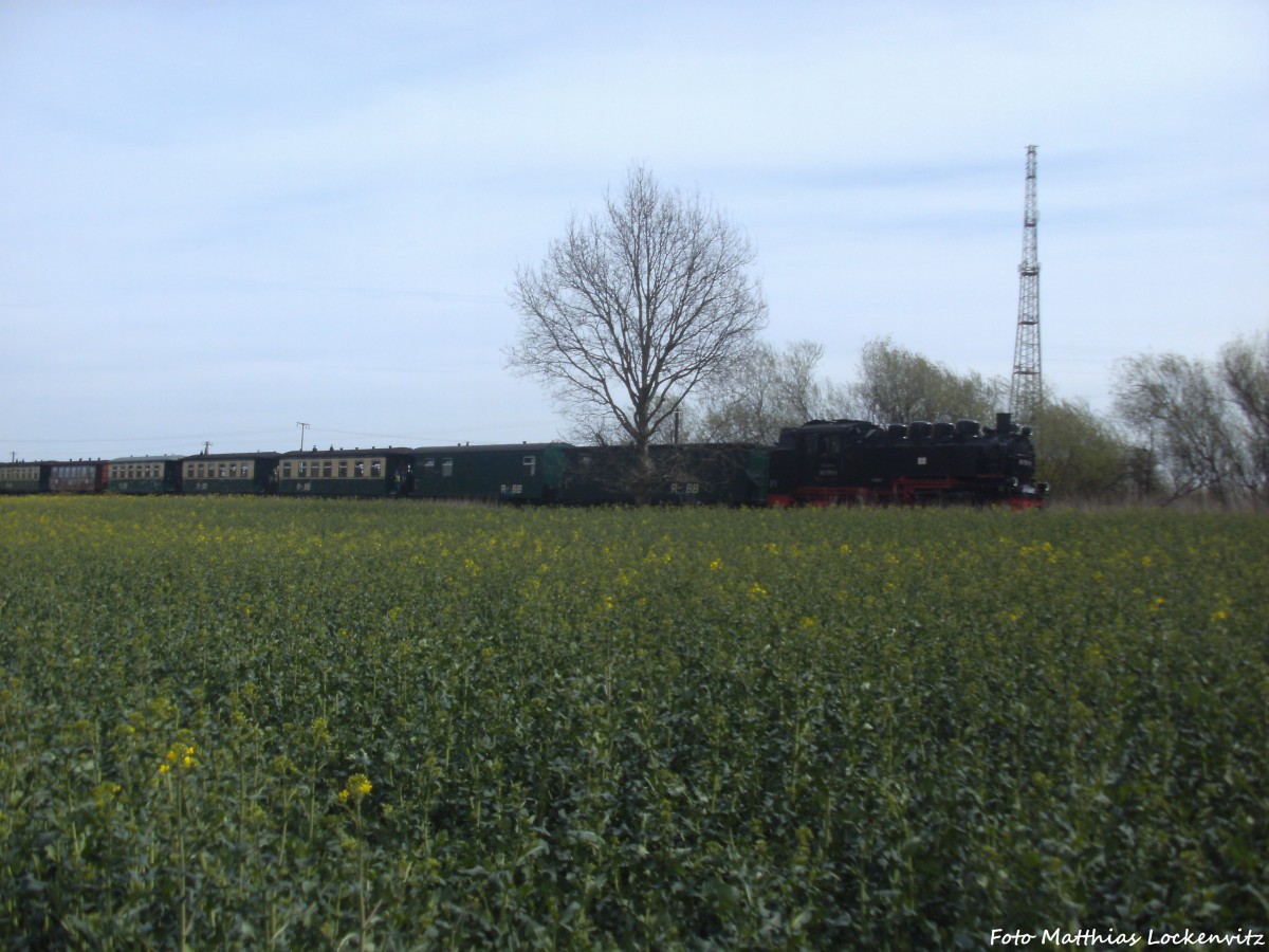 RBB 99 1781 kurz vor Putbus am 17.4.14