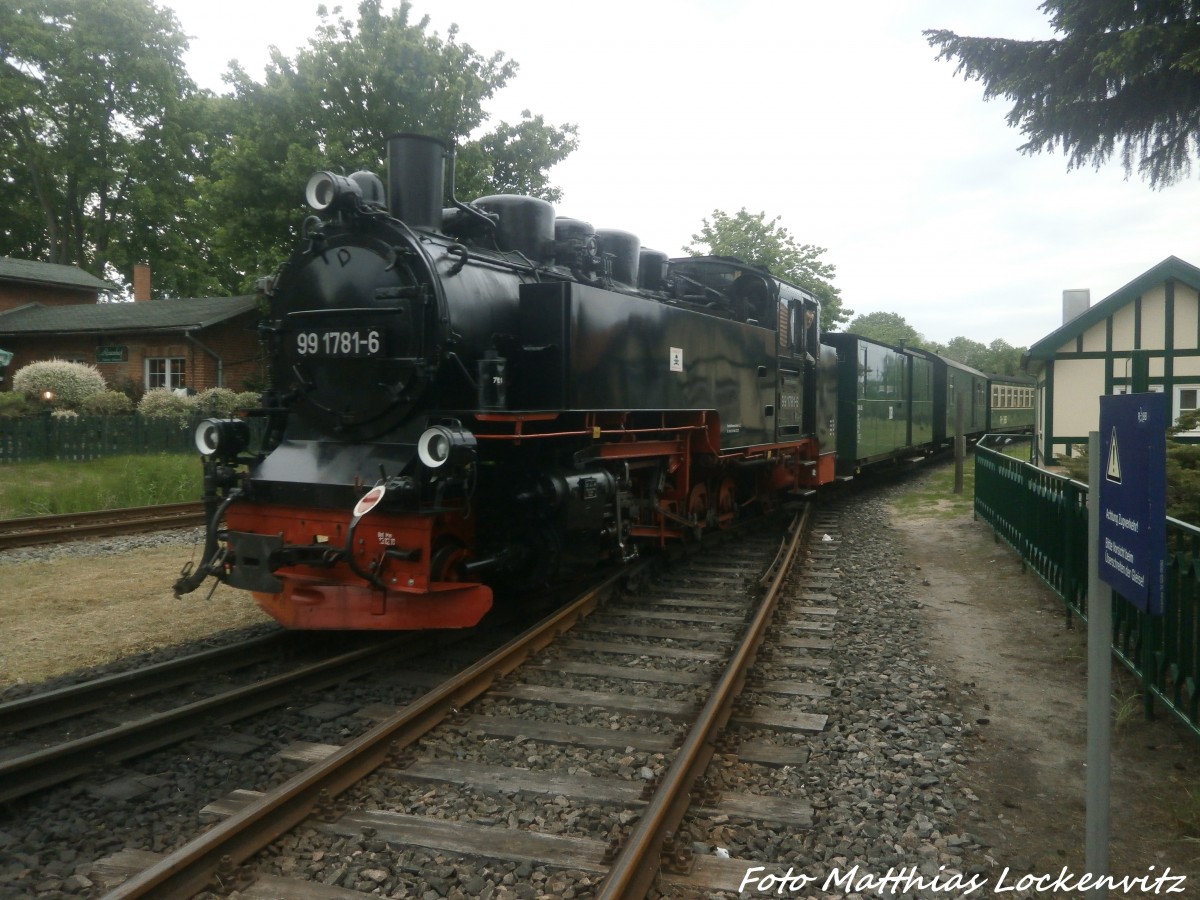 RBB 99 1781 wird im Putbusser Bahnhof rangiert am 31.5.15