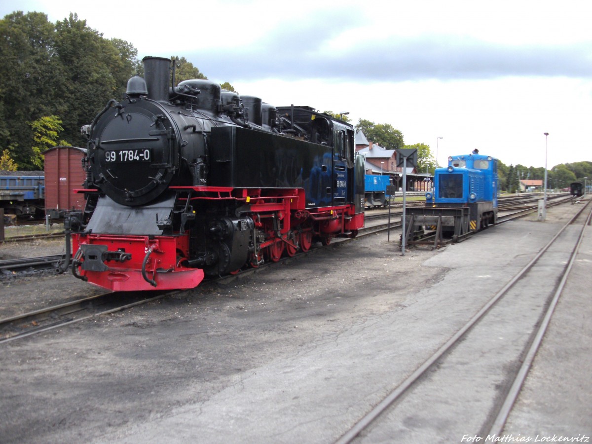 RBB 99 1784 & 199 008 im Kleinbahn BW Putbus am 15.9.13