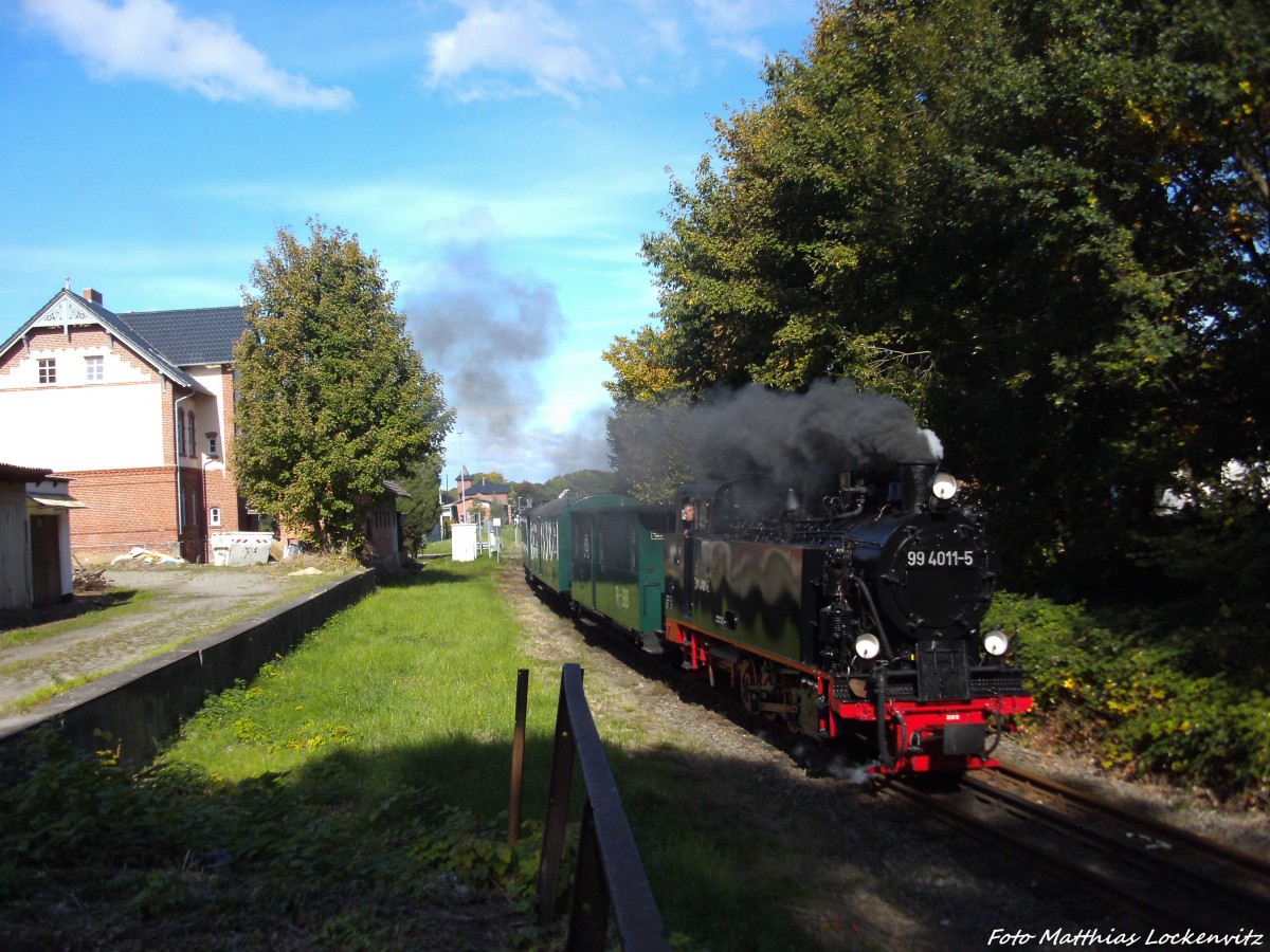 RBB 99 4011 ohne 2 Lok am ende unterwegs nach Lauterbach Mole am 30.9.13